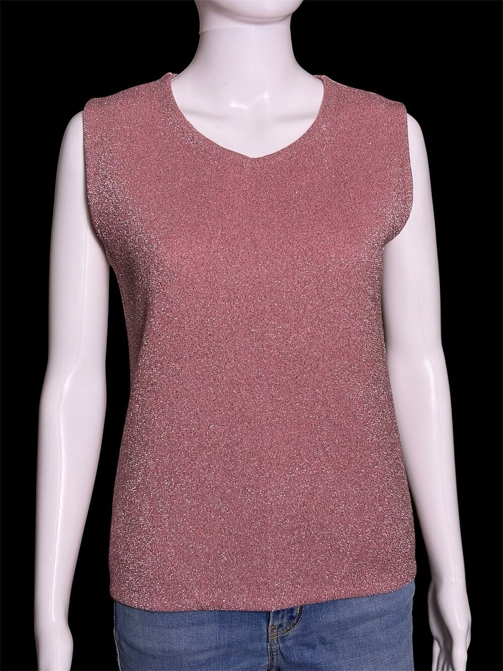 Archival Louis Vuitton SS08 Runway Marc Jacobs Pink Lurex Knit Tank Top Medium